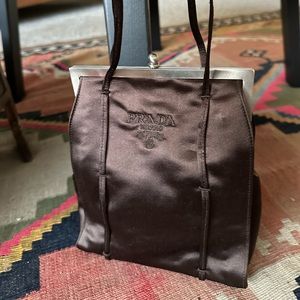 Prada Brown Silk Bag
